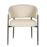 Libra Interiors Holmes Boucle Upholstered Dining Chair - Cream