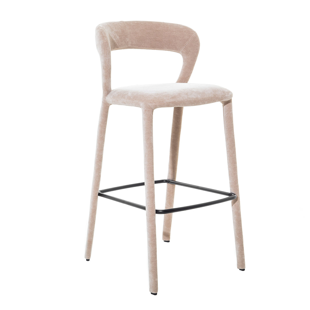 Libra Interiors Cruise Upholstered Bar Stool - Taupe