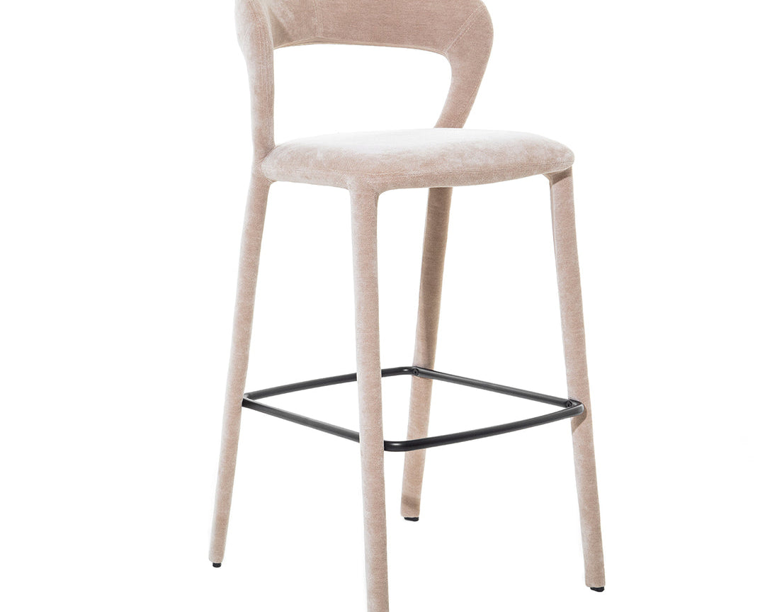 Libra Interiors Cruise Upholstered Bar Stool - Taupe