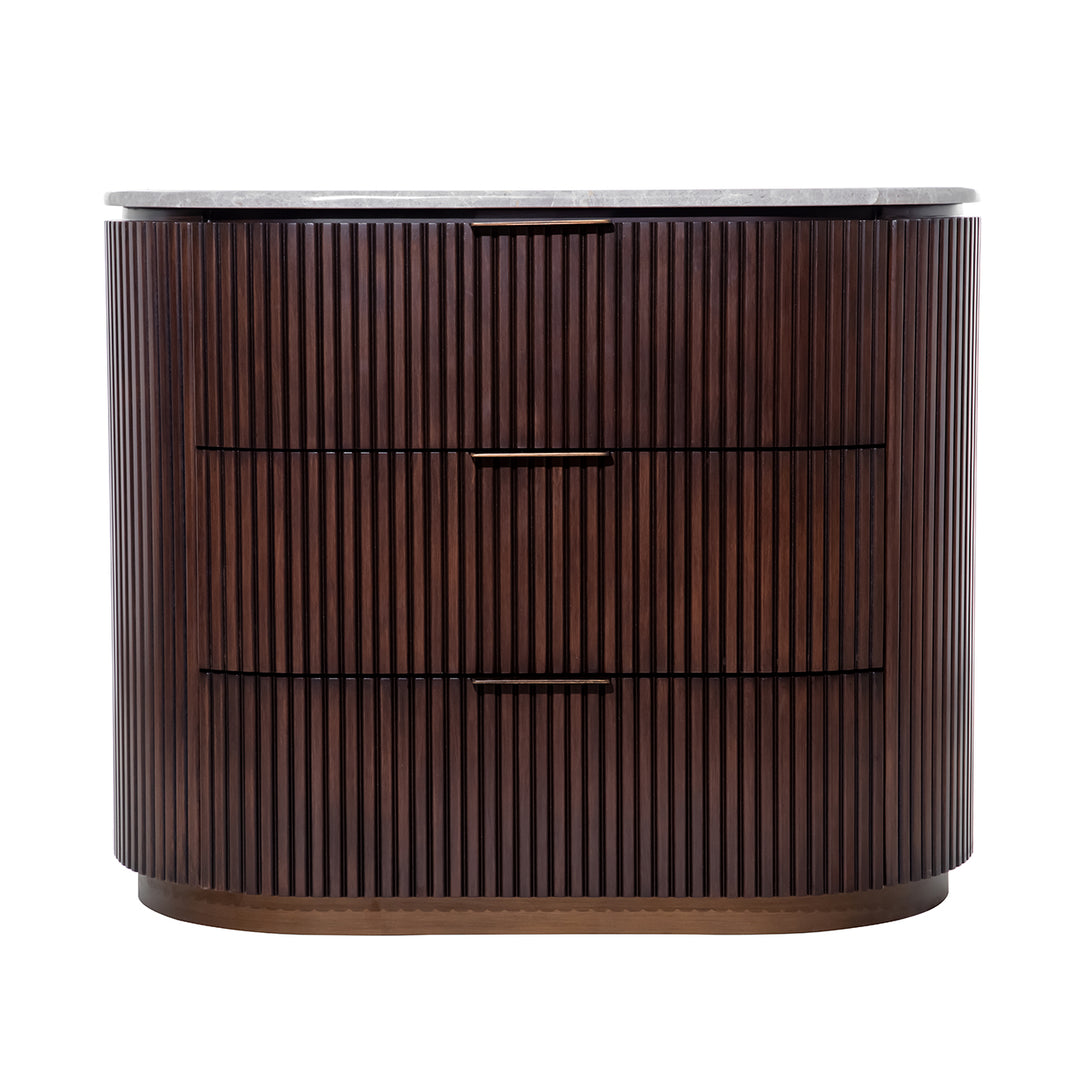 Libra Interiors Whitwell Large Three Drawer Bedside Chest