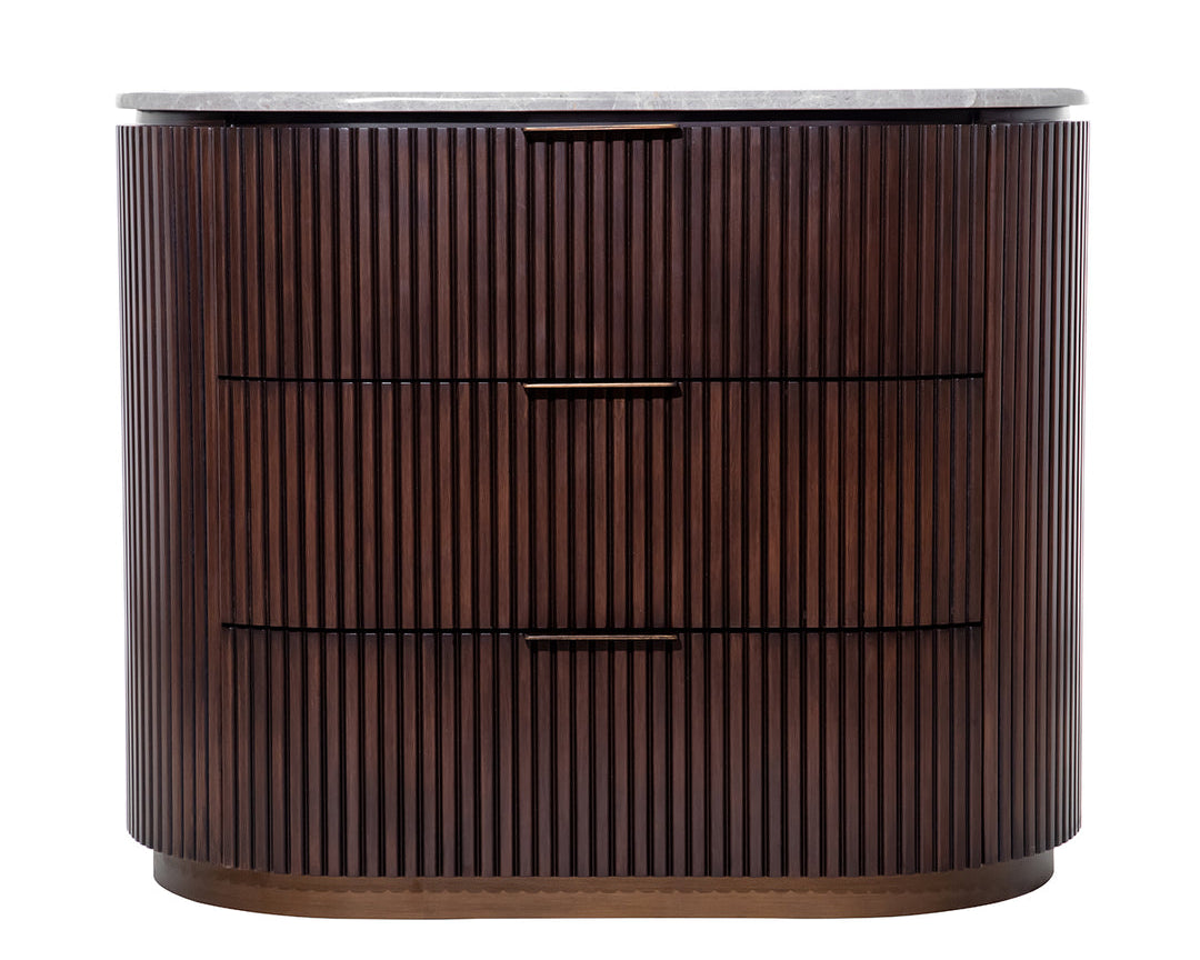 Libra Interiors Whitwell Large Three Drawer Bedside Chest