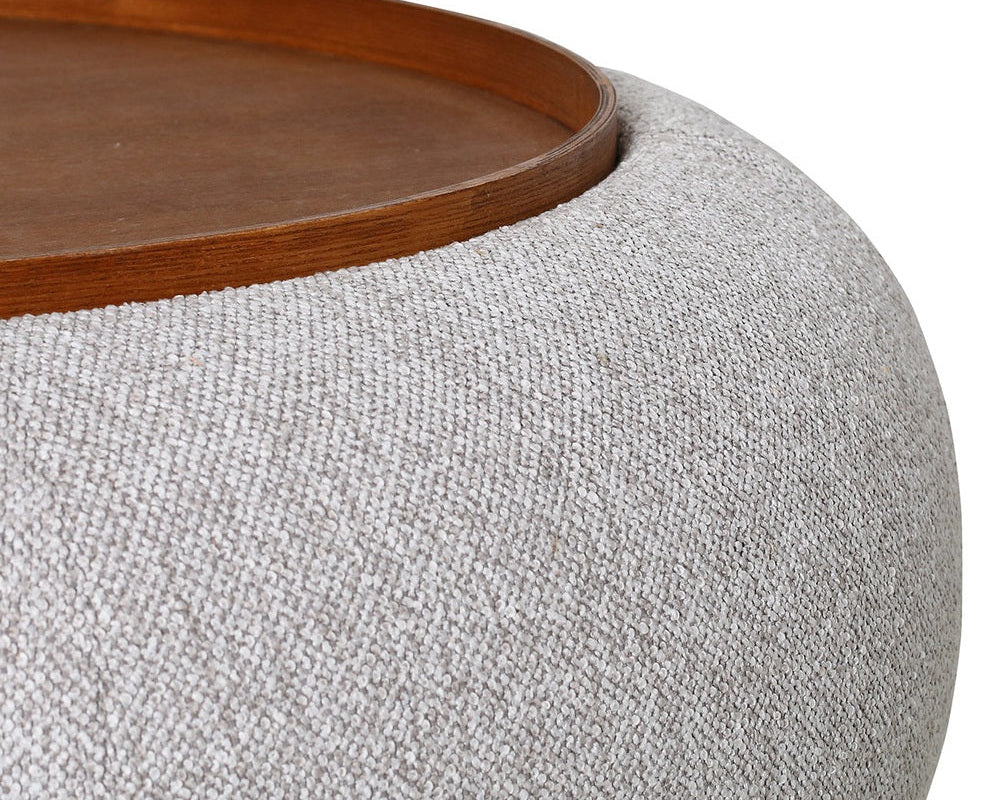 Libra Interiors Gensen Large Ottoman Coffee Table - Oatmeal