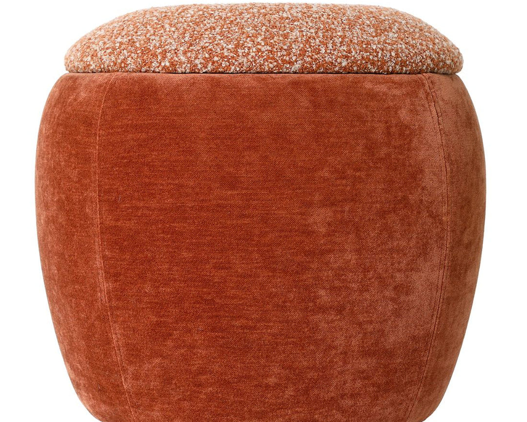 Libra Interiors Clemance Storage Stool - Terracotta