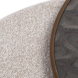 Libra Interiors Driftwood Ripple Coffee Table & Nesting Pouffe