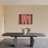 Libra Interiors Branwick Extendable Dining Table Deep Charcoal