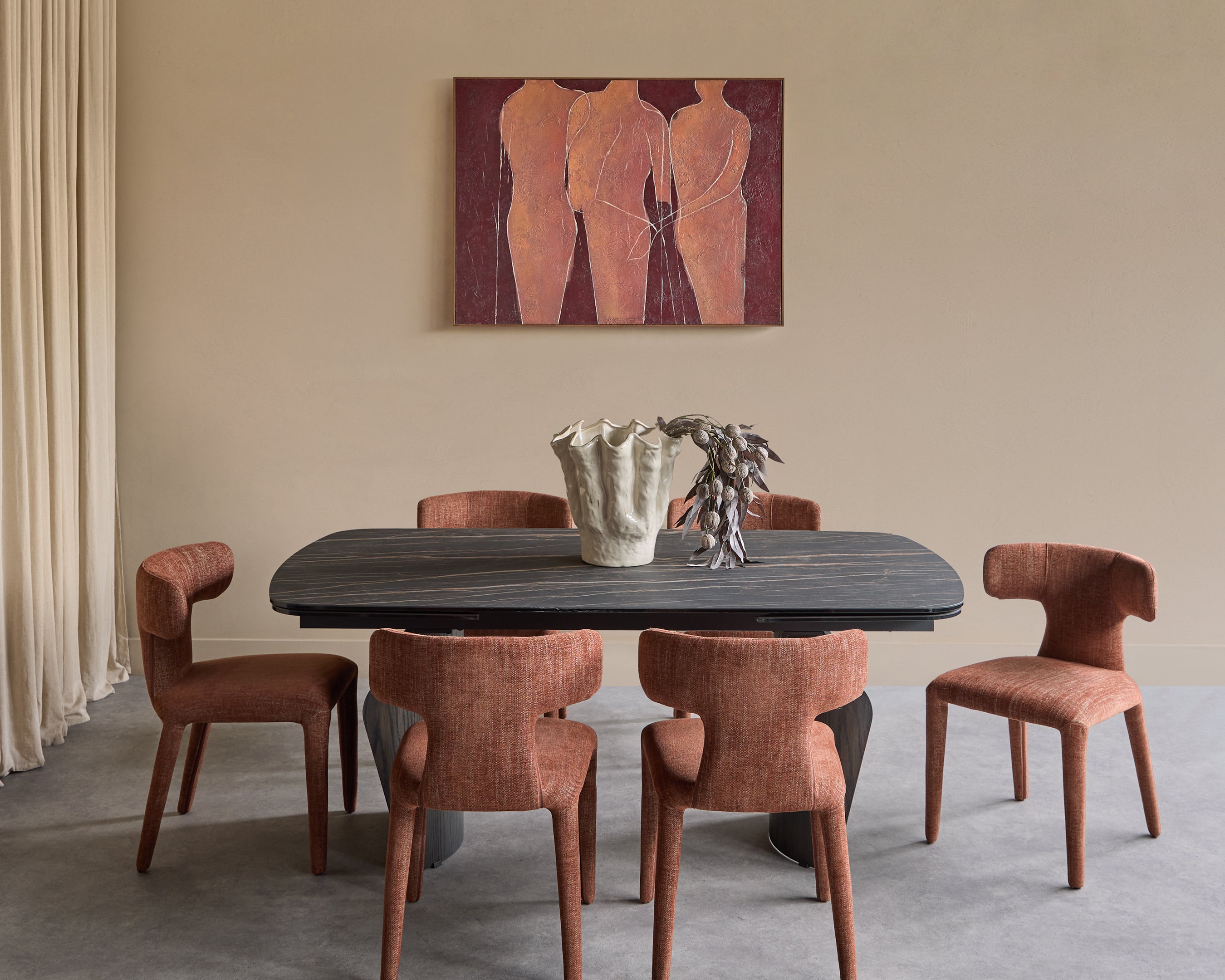 Libra Interiors Branwick Extendable Dining Table Deep Charcoal