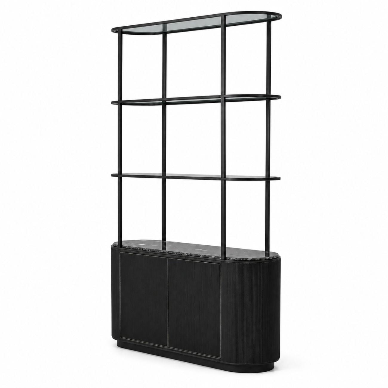 Libra Interiors Belvedere Black Shelving Unit