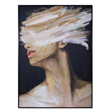 Libra Interiors Veiled Expression Hand Embellished Framed Canvas Wall Art 100x140cm