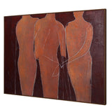 Libra Interiors Stone Poise Heavy Textured Hessian Wall Art 120x90cm