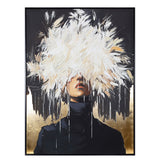 Libra Interiors Hidden Muse Hand Embellished Framed Canvas Wall Art 90x120cm