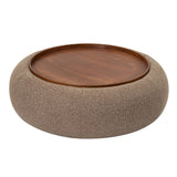 Libra Interiors Gensen Large Ottoman - Coffee
