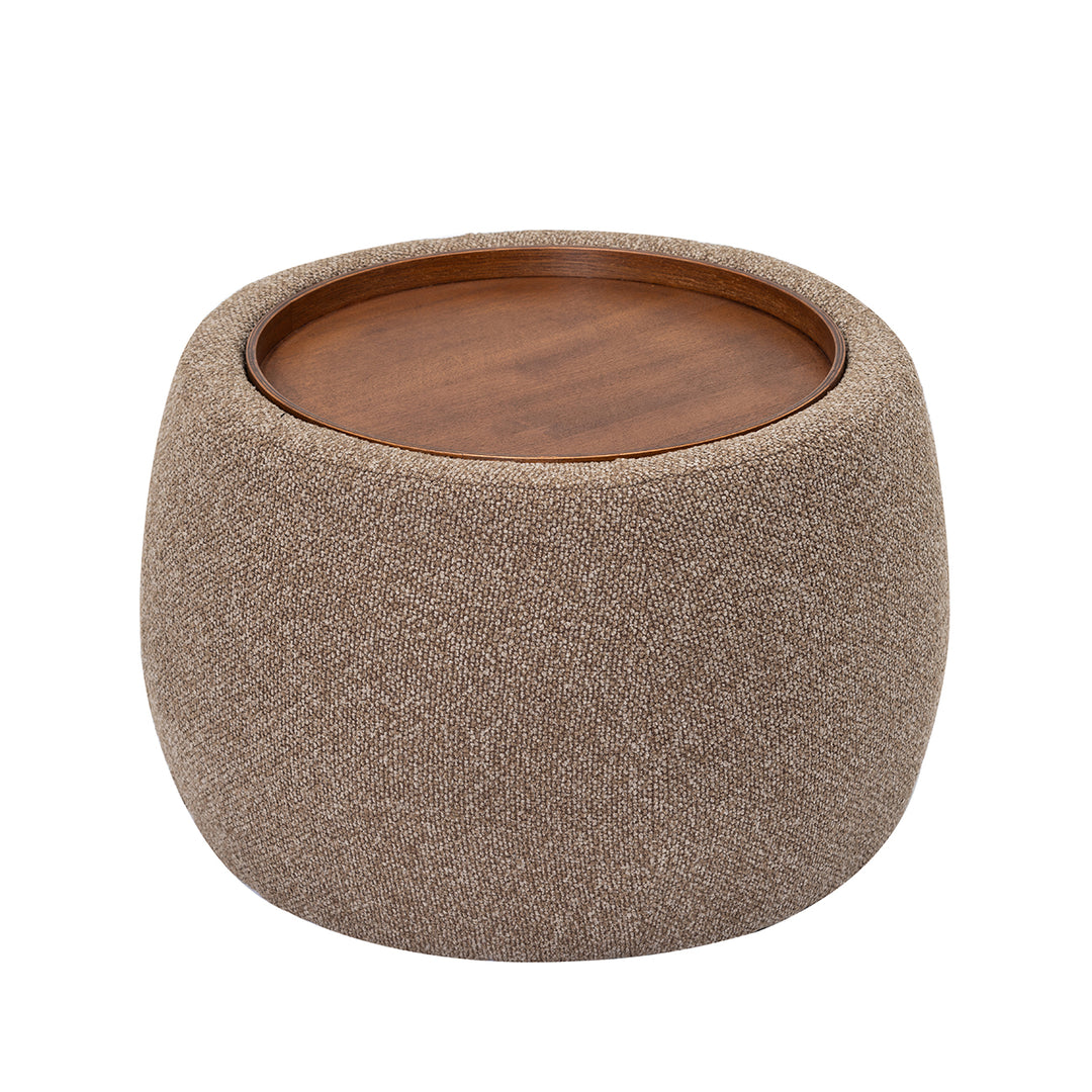 Libra Interiors Gensen Small Ottoman - Coffee