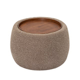 Libra Interiors Gensen Small Ottoman - Coffee