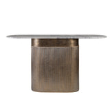 Libra Interiors Belvedere Aged Gold Column Console Table