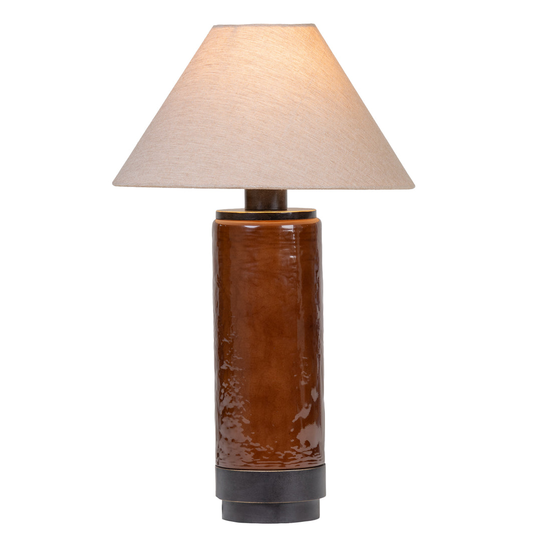 Libra Interiors Duthie Table Lamp - Coffee Brown