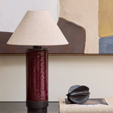 Libra Interiors Duthie Table Lamp - Merlot Red