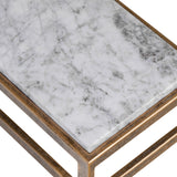 Libra Interiors Alicia Two Tier Smoked Glass & Marble Side Table