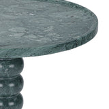 Libra Interiors Totem Green Marble Side Table