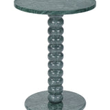 Libra Interiors Totem Green Marble Side Table