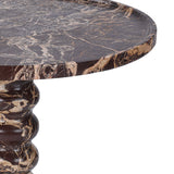 Libra Interiors Totem Red Marble Side Table