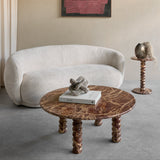 Libra Interiors Totem Red Marble Side Table