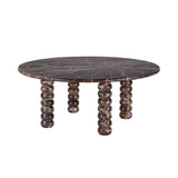Libra Interiors Totem Red Marble Coffee Table