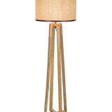 Libra Interiors Sobra Rustic Mango Wood Floor Lamp