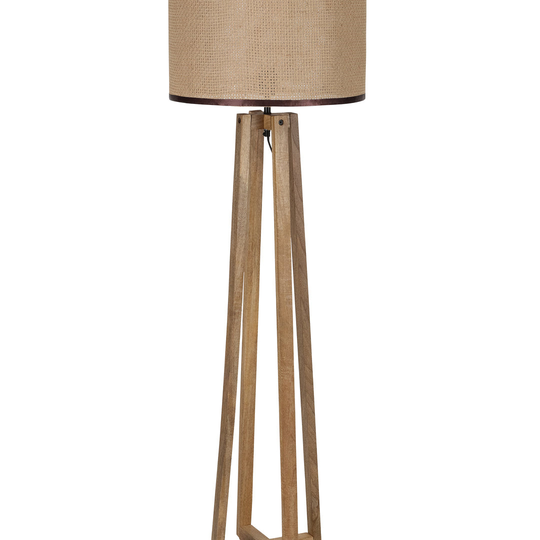 Libra Interiors Sobra Rustic Mango Wood Floor Lamp