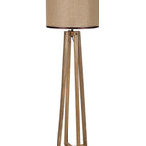 Libra Interiors Sobra Rustic Mango Wood Floor Lamp