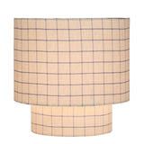 Libra Interiors Marlow Blue Check Linen Small Table Lamp