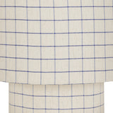 Libra Interiors Marlow Blue Check Linen Small Table Lamp