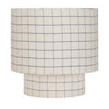 Libra Interiors Marlow Blue Check Linen Small Table Lamp