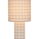 Libra Interiors Marlow Blue Check Linen Table Lamp