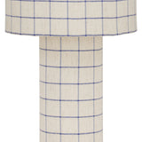 Libra Interiors Marlow Blue Check Linen Table Lamp