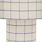 Libra Interiors Marlow Blue Check Linen Table Lamp