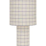 Libra Interiors Marlow Blue Check Linen Table Lamp