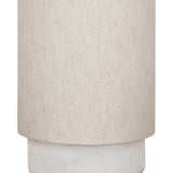 Libra Interiors Tawny Marble & Linen Table Lamp