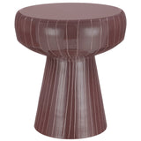 Libra Interiors Alvera Dusty Mauve Enamel Side Table
