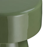 Libra Interiors Alvera Green Enamel Side Table