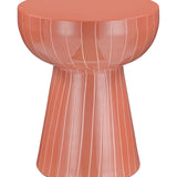 Libra Interiors Alvera Coral Stripe Enamel Side Table