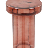 Libra Interiors Harwell Red Glass Side Table
