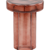 Libra Interiors Harwell Red Glass Side Table