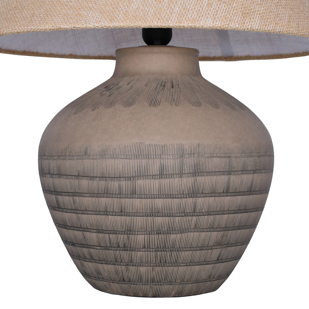 Libra Interiors Virelle Ceramic Large Table Lamp - Brown