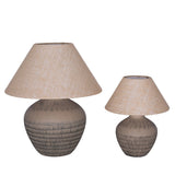 Libra Interiors Virelle Ceramic Large Table Lamp - Brown