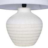 Libra Interiors Virelle Ceramic Large Table Lamp - White