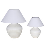 Libra Interiors Virelle Ceramic Large Table Lamp - White