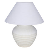 Libra Interiors Virelle Ceramic Large Table Lamp - White