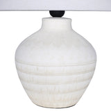 Libra Interiors Virelle Ceramic Table Lamp - White