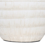 Libra Interiors Virelle Ceramic Table Lamp - White