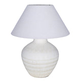 Libra Interiors Virelle Ceramic Table Lamp - White